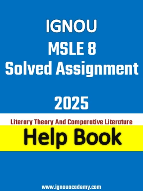 IGNOU MSLE 8 Solved Assignment 2025